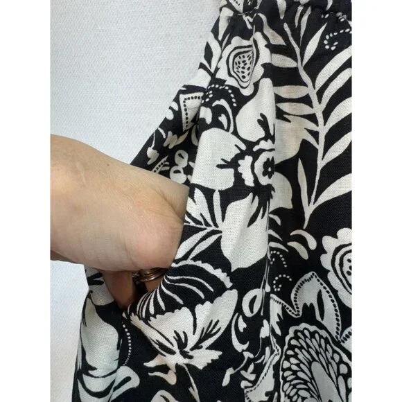 Maggy London Womens Buckle Halter Midi Dress Size 12 Black Floral Couture NWT - Picture 8 of 16